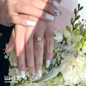 انگشتر طلا طرح تک نگین ترکیب میهن کد R2556