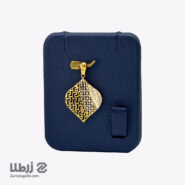 پلاک طلا طرح لوزی تراشدار کد P18577