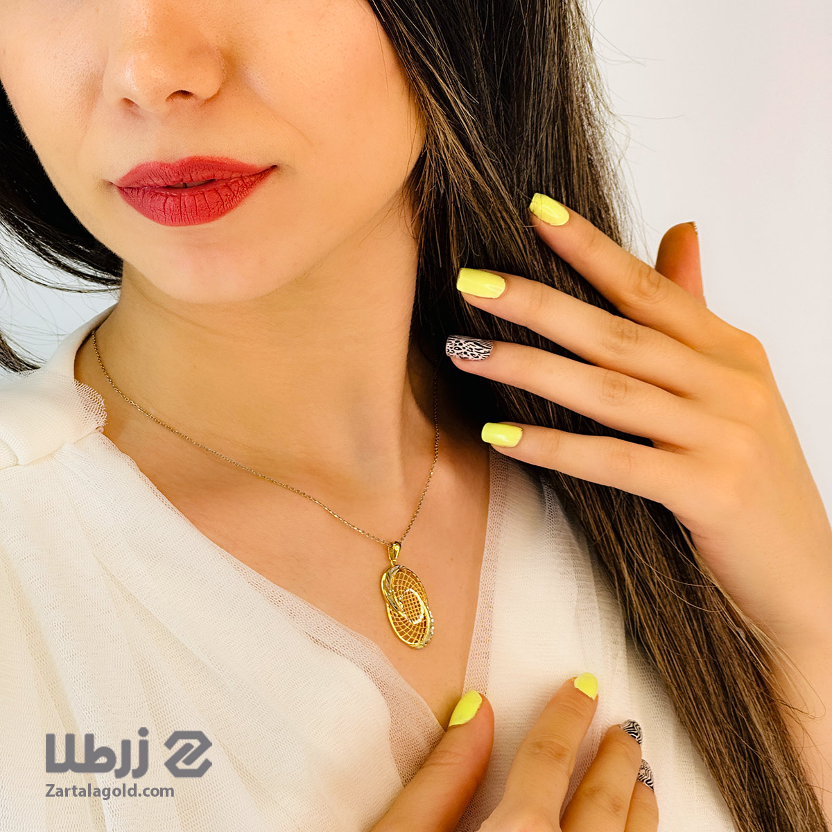 پلاک طلا طرح فیوژنی کد P18578 پلاک طلا طرح فیوژنی کد P18578