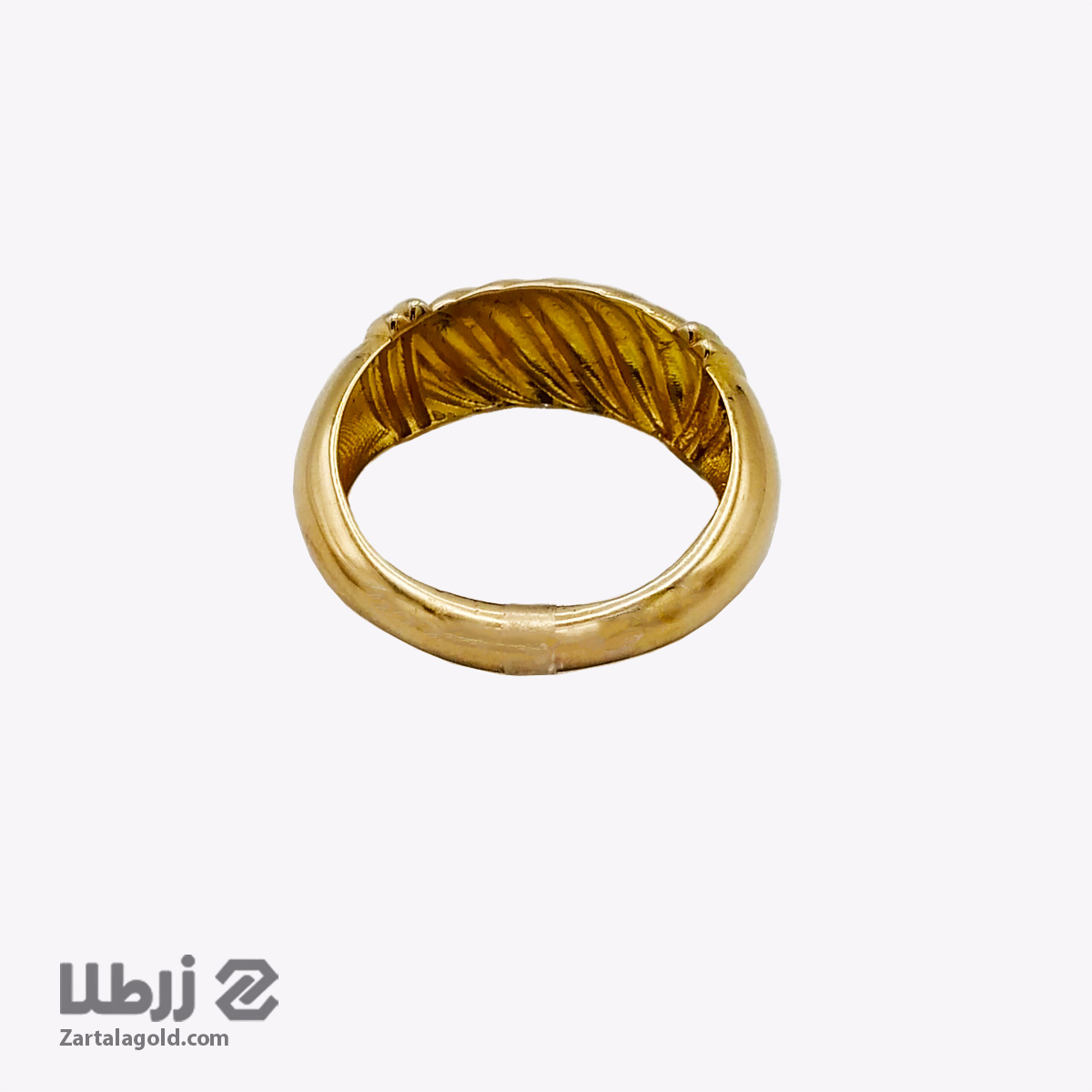 انگشتر طلا مدرن طرح حلزونی انگشتر طلا مدرن طرح حلزونی کد R18255