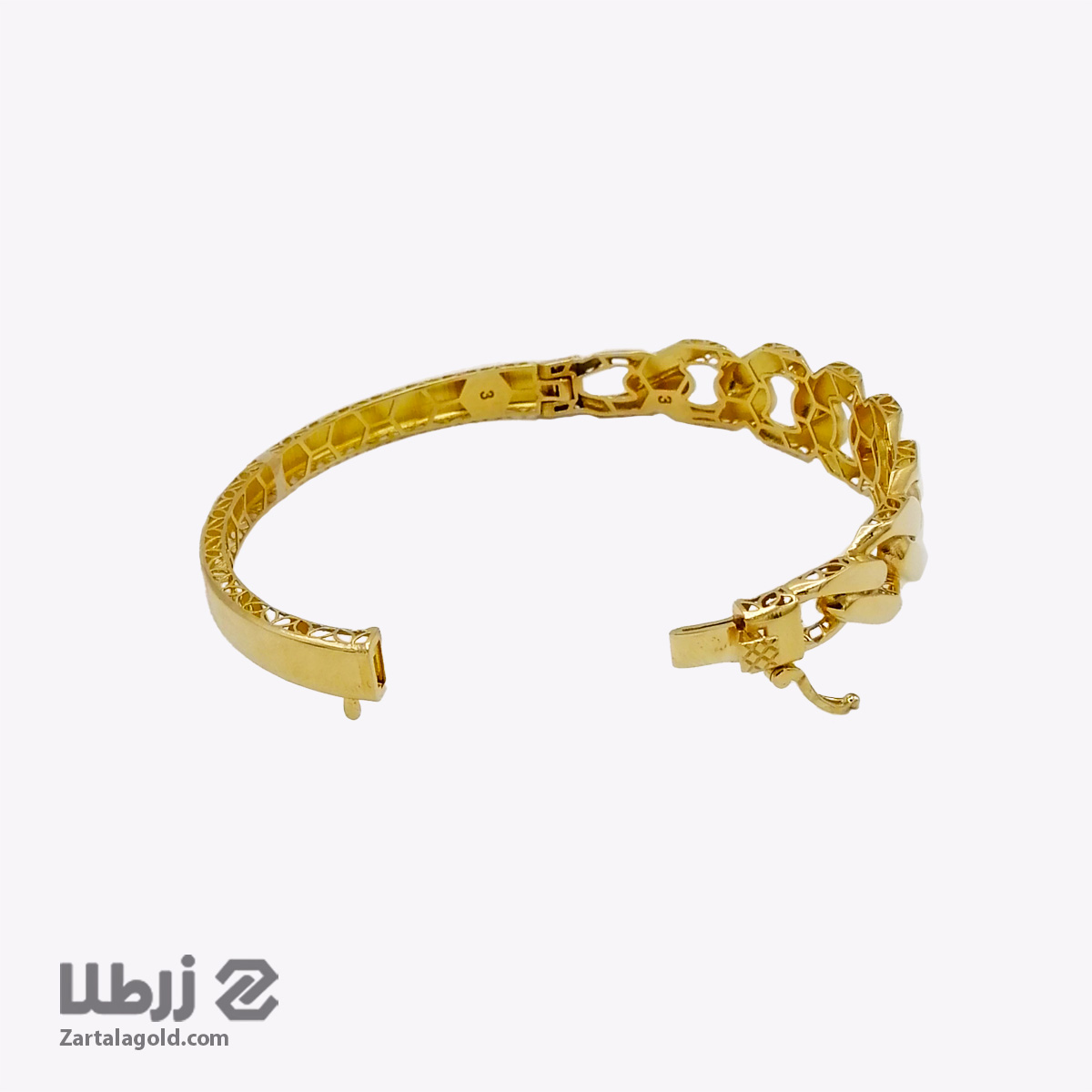 دستبند النگویی طلا طرح کارتیه بغل تراش دستبند النگویی طلا طرح کارتیه بغل تراش کد B19614